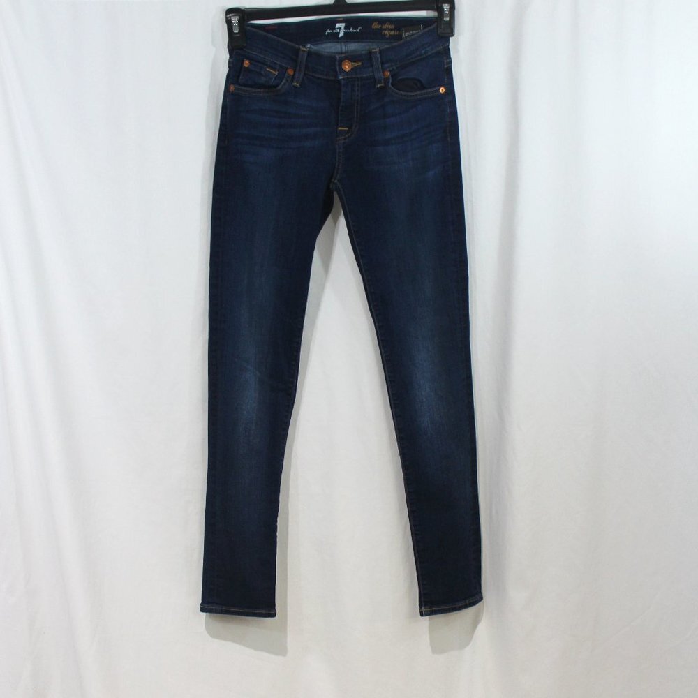 7 For All Mankind Dark Wash The Slim Cigarette Jeans